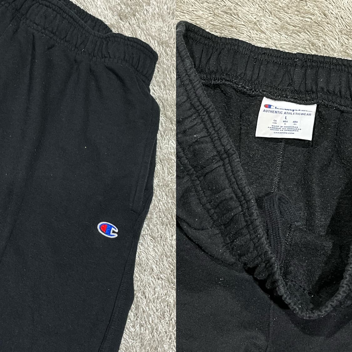 챔피온 블랙 베이직 로고 면츄바 상품이미지5