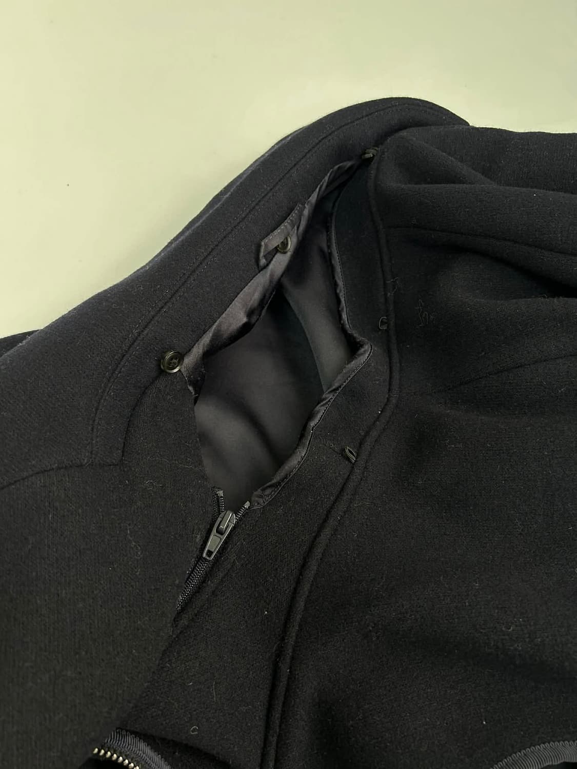 [50] 엠포리오 아르마니 후디드 레이어드 울 코트 상품이미지8