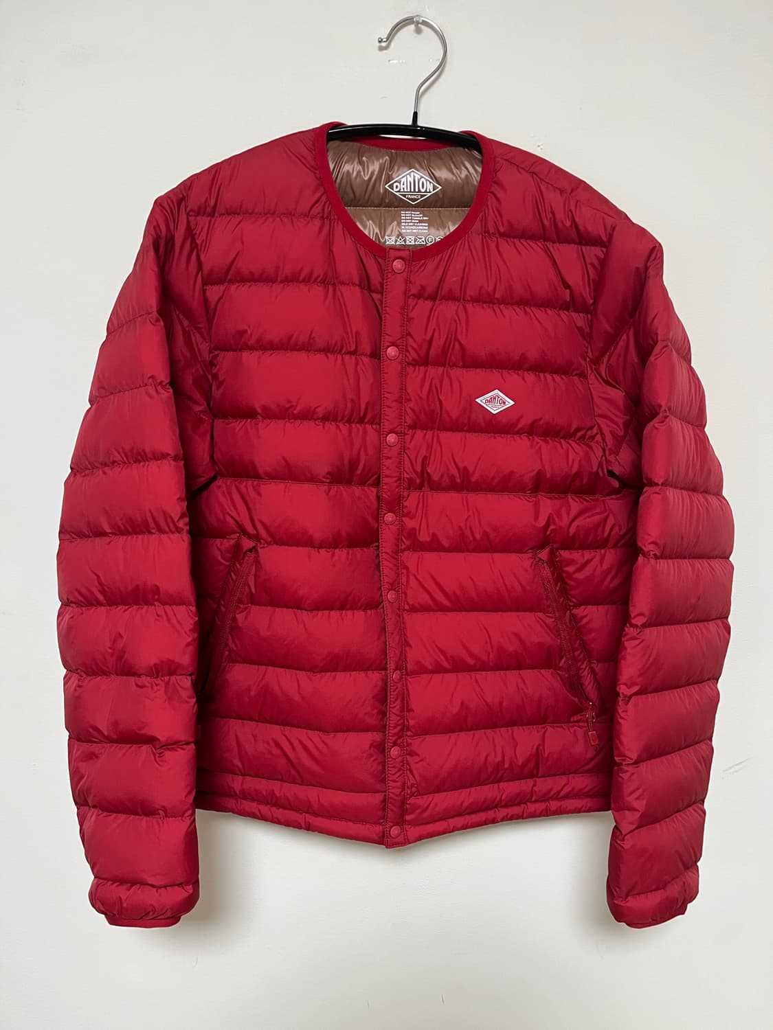 단톤 경량패딩 레드 S size 상품이미지1