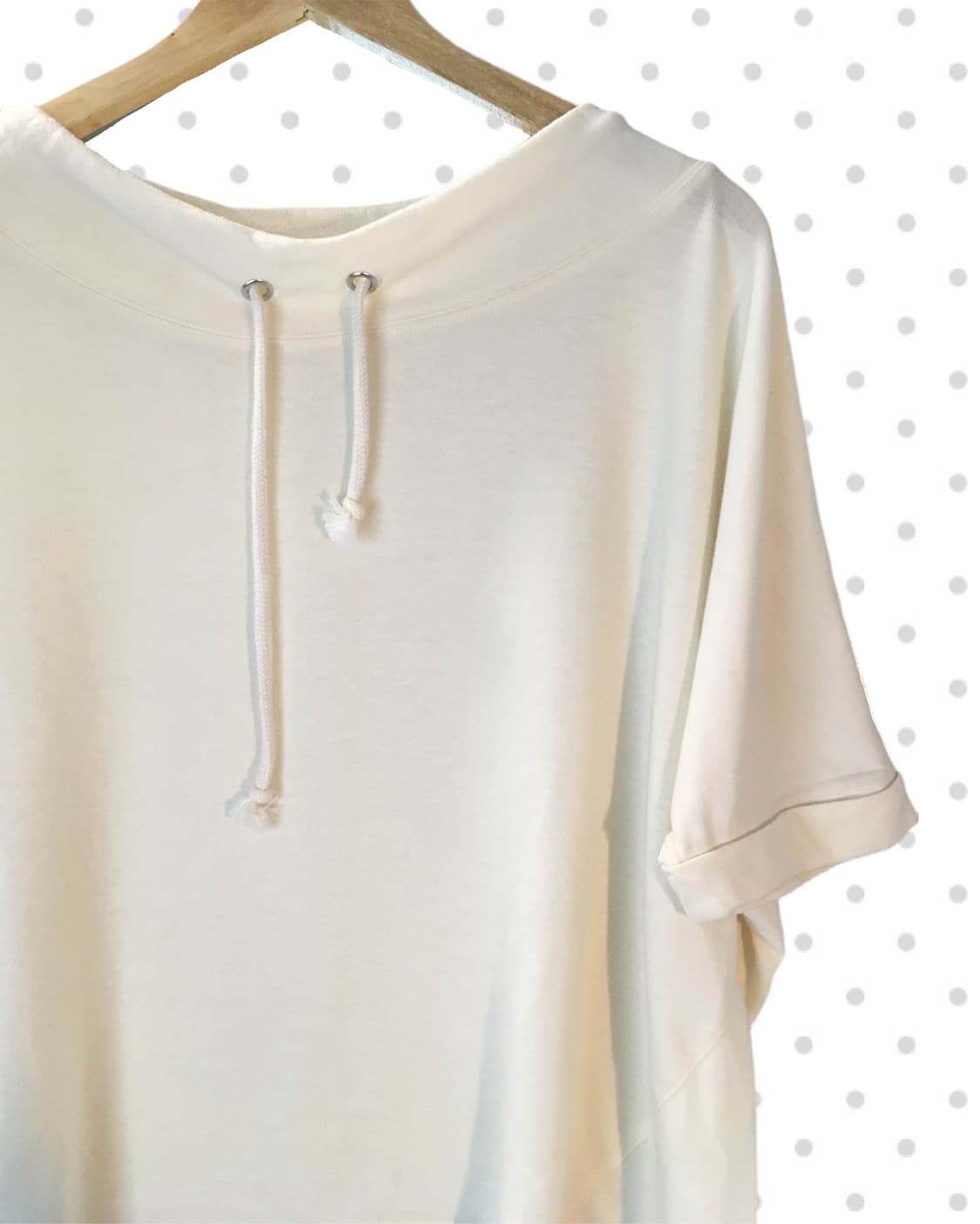 vintage off-shoulder drawstring ivory 상품이미지6