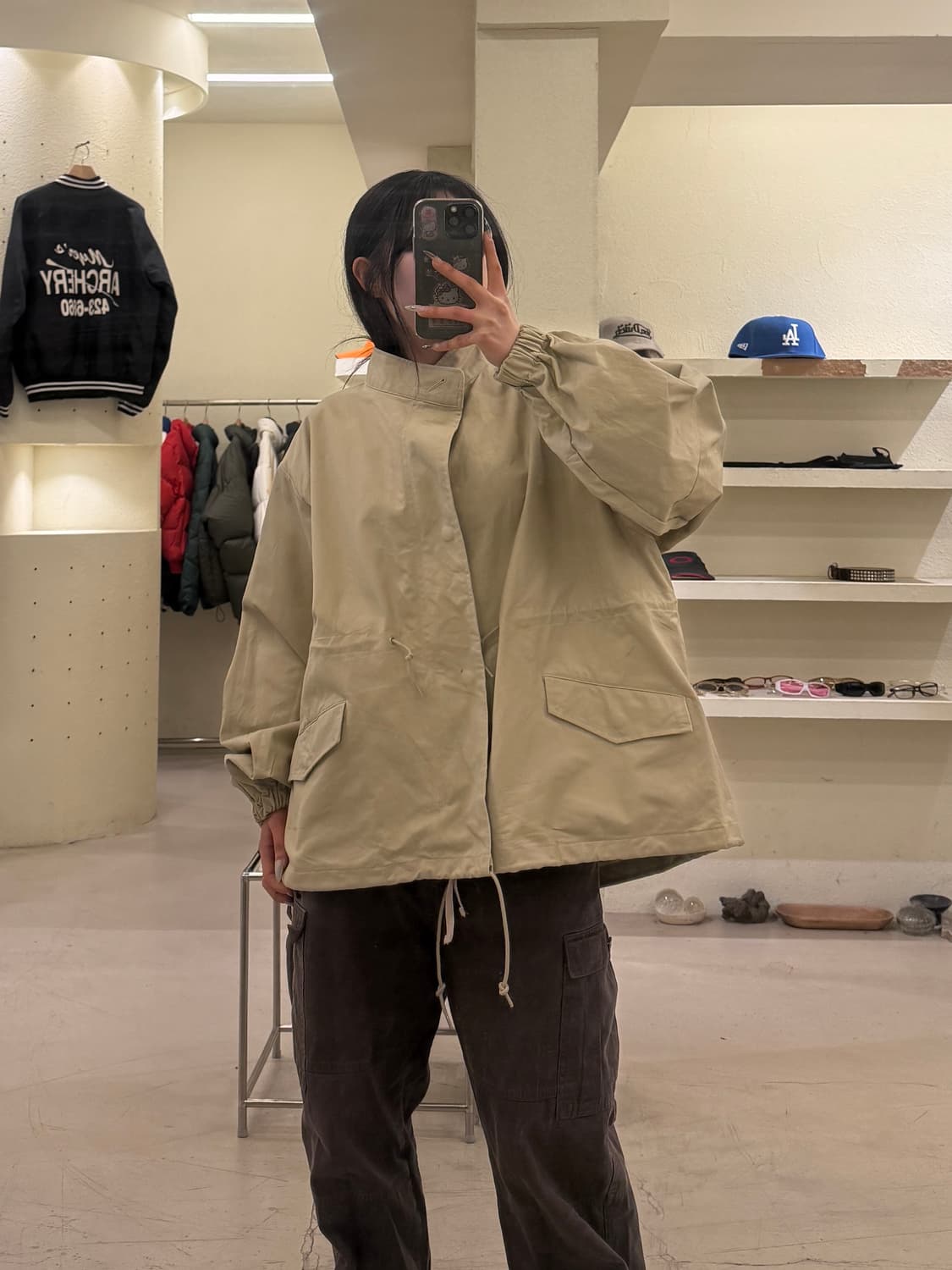 라퍼지스토어 베이지 하이넥 필드 자켓 U833 상품이미지1