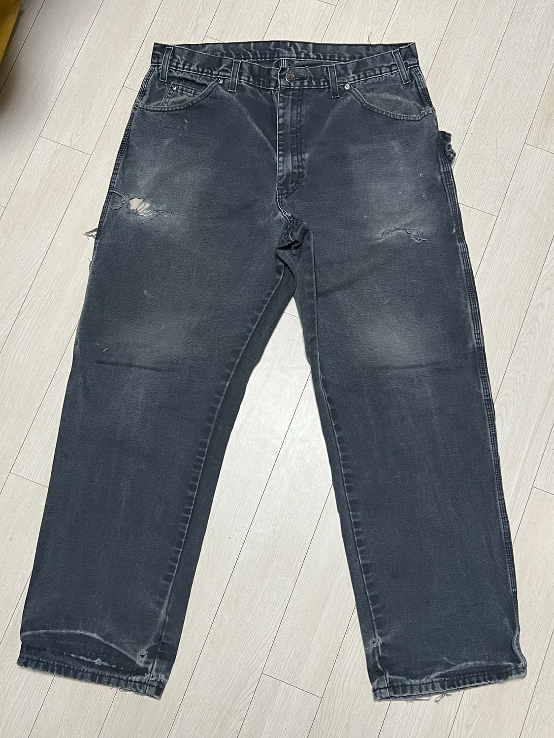 90s디키즈 싱글니 워크팬츠 페이팅블랙 36x30 상품이미지1