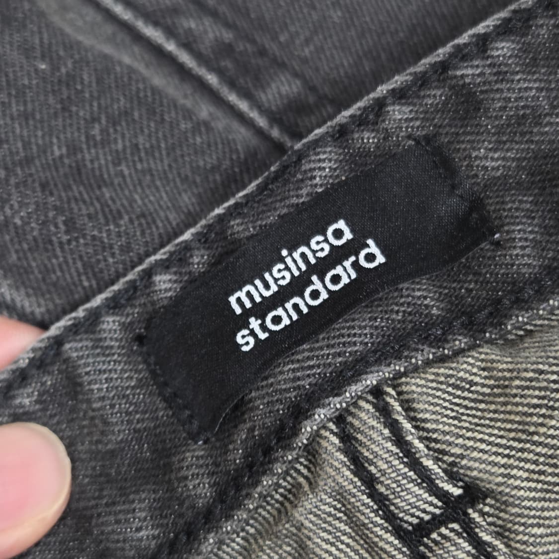 무신사 스탠다드 그레이 와이드 데님팬츠 상품이미지7