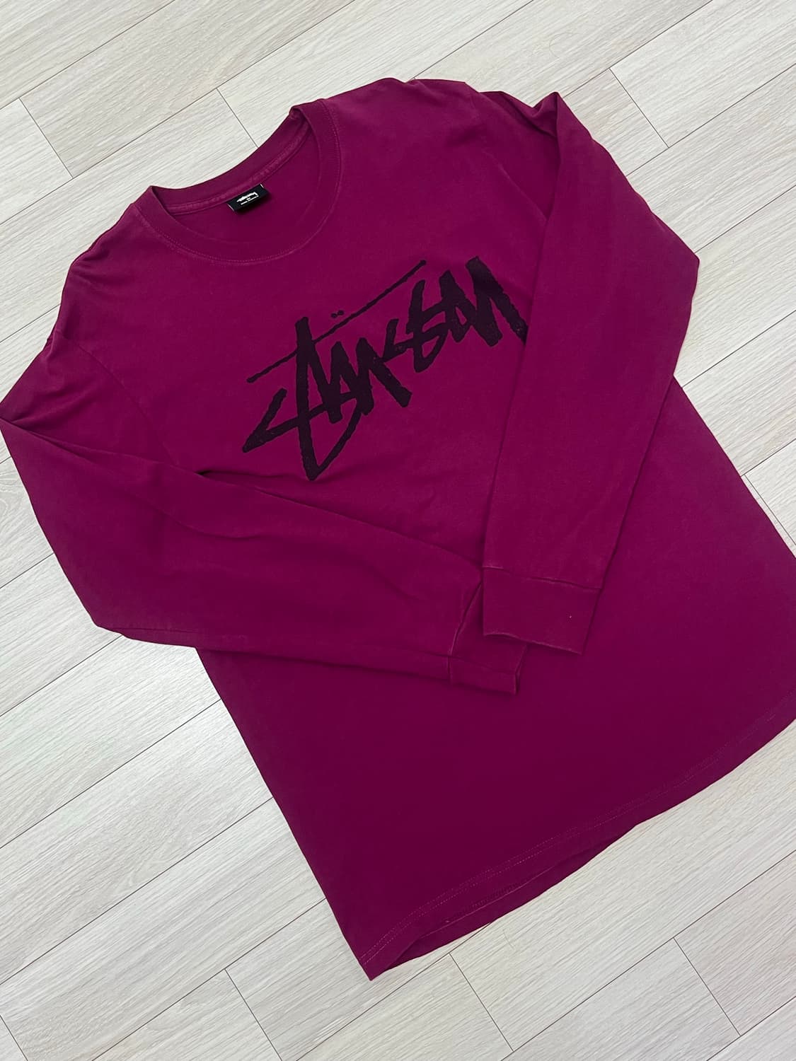 스투시 롱슬리브 와인 버건디 M 상품이미지1