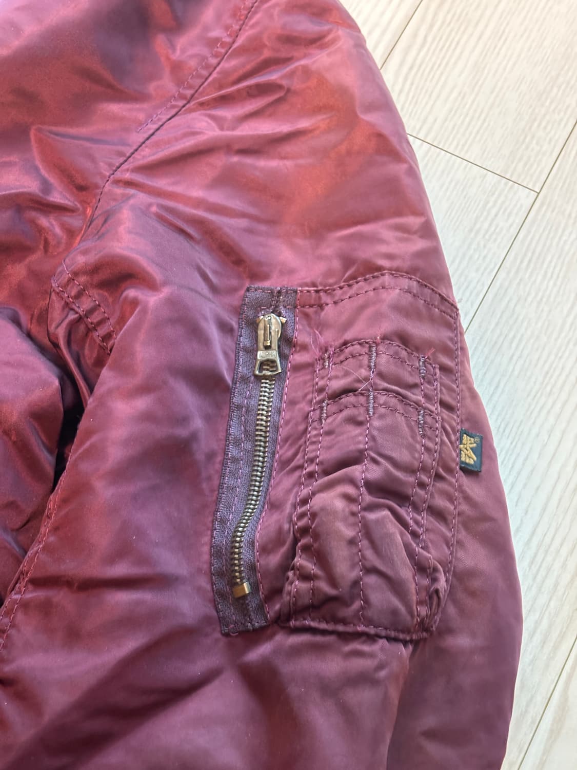 90s usa made ma-1 burgundy 상품이미지4