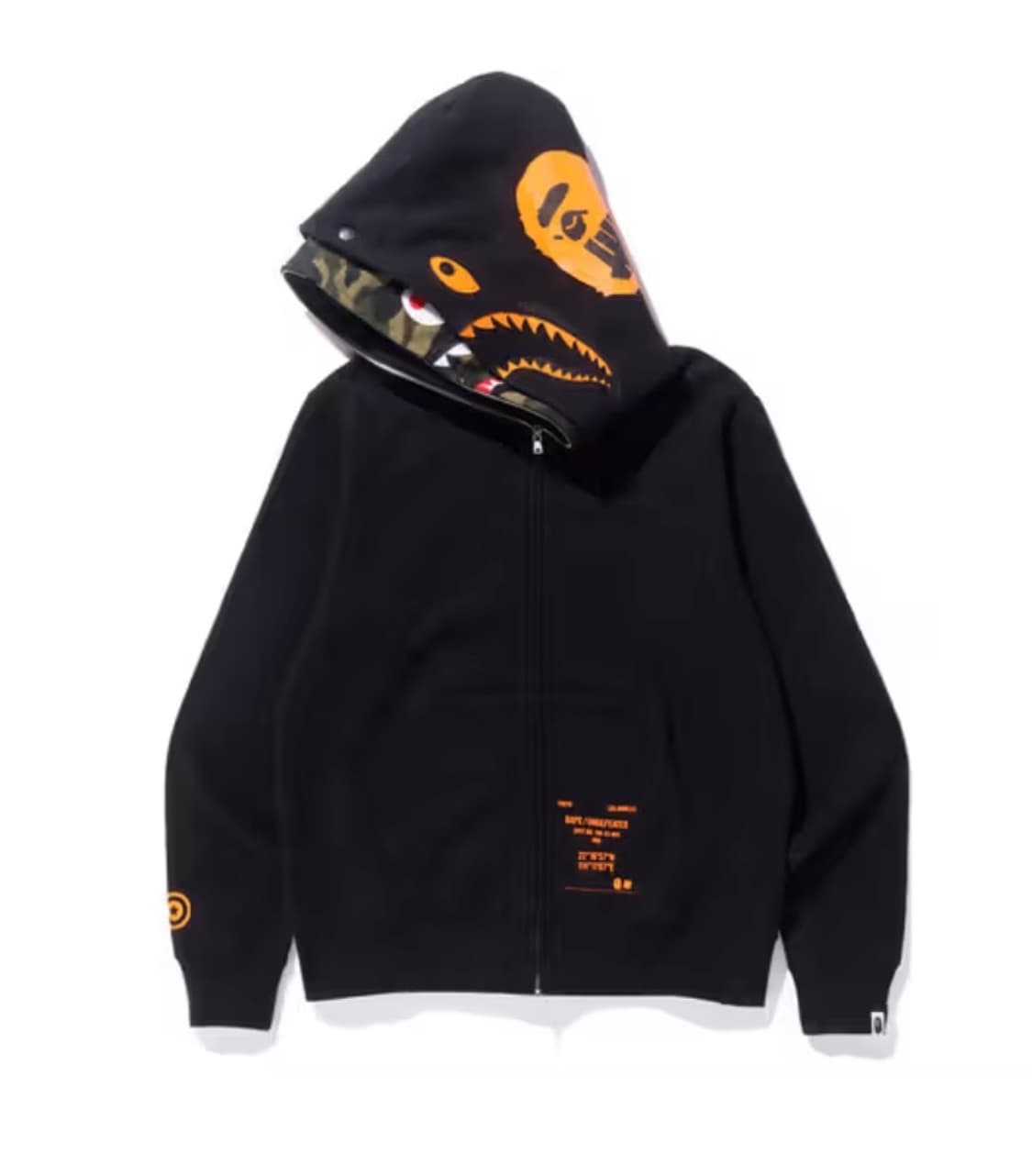 베이프 x 언디피티드 홍콩 한정판 샤크 후드 XL 상품이미지2