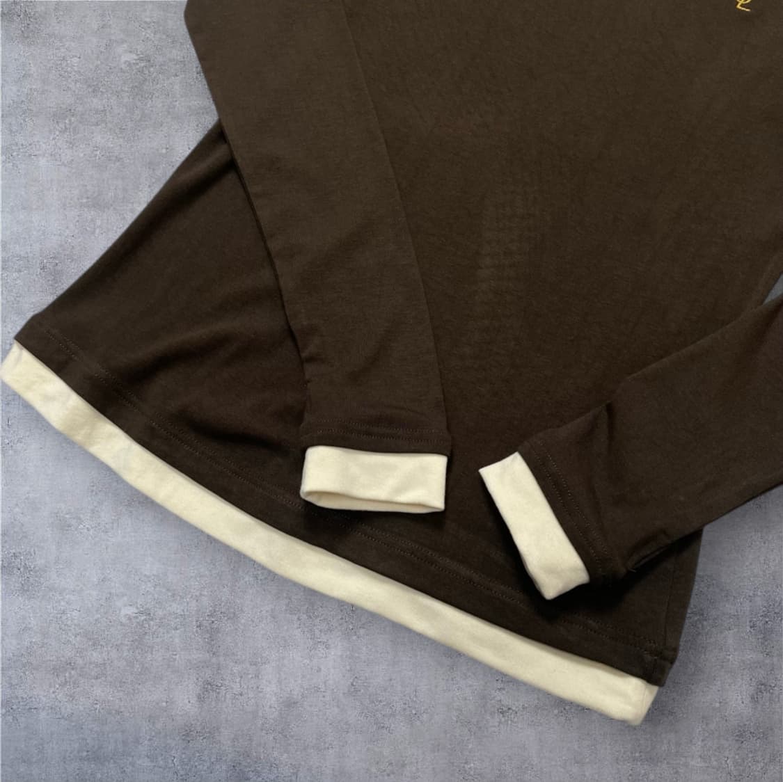 생로랑 Saint laurent 브라운 레이어드 긴팔 티셔츠 상품이미지6