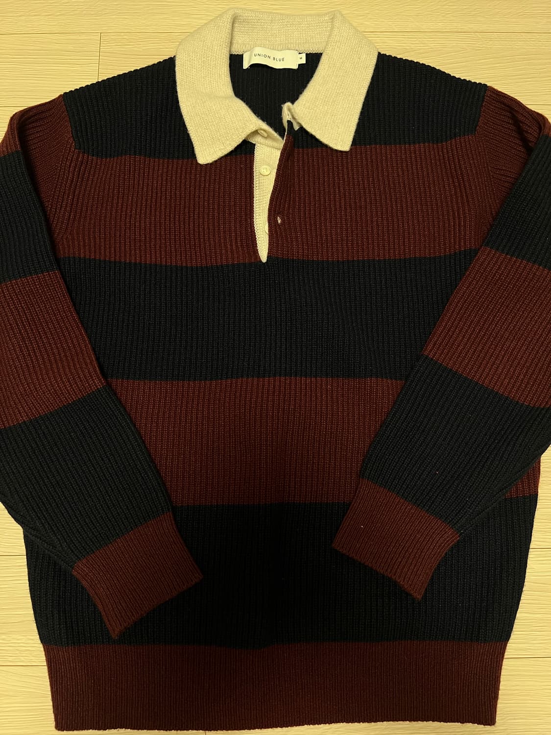 유니온블루 럭비 메리노 폴로 니트 (M) 상품이미지2