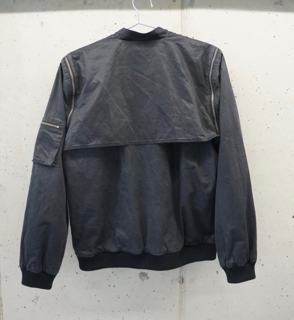 라프시몬스 01aw riot waxed zip bomber 상품이미지4