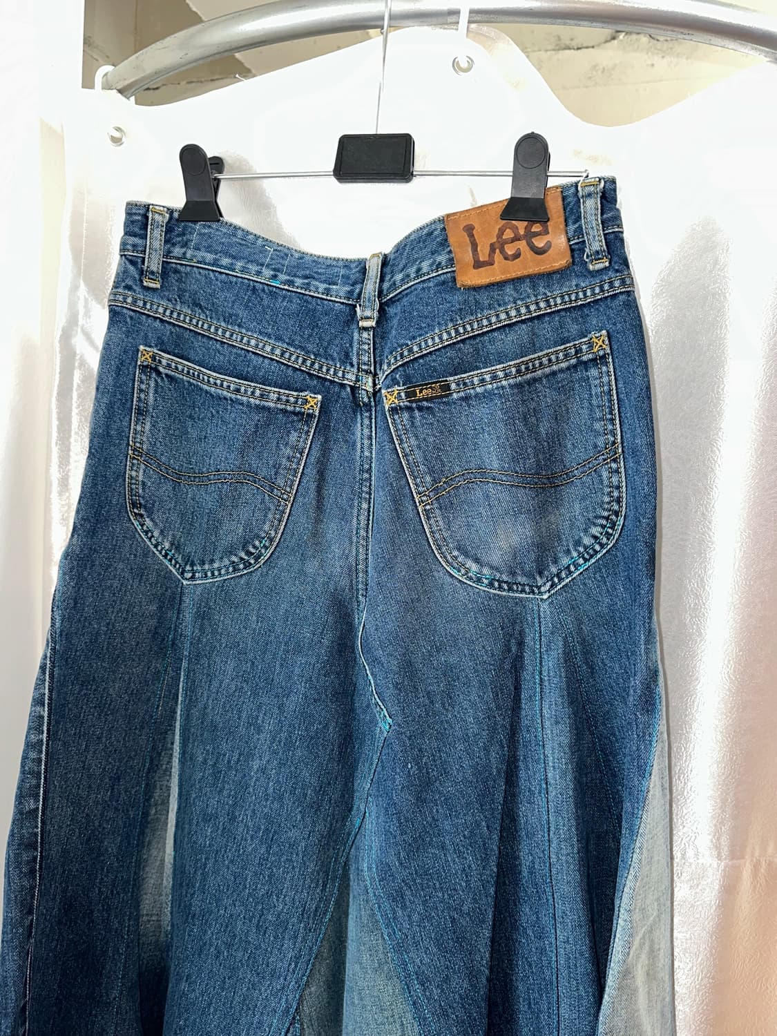 언발 워싱 데님 롱 스커트 상품이미지5