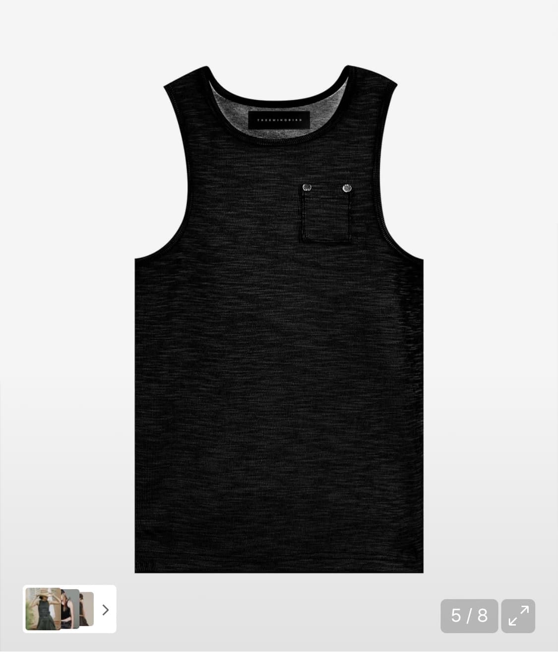 Washed Pocket Sleeveless [ Charcoal ] 상품이미지2