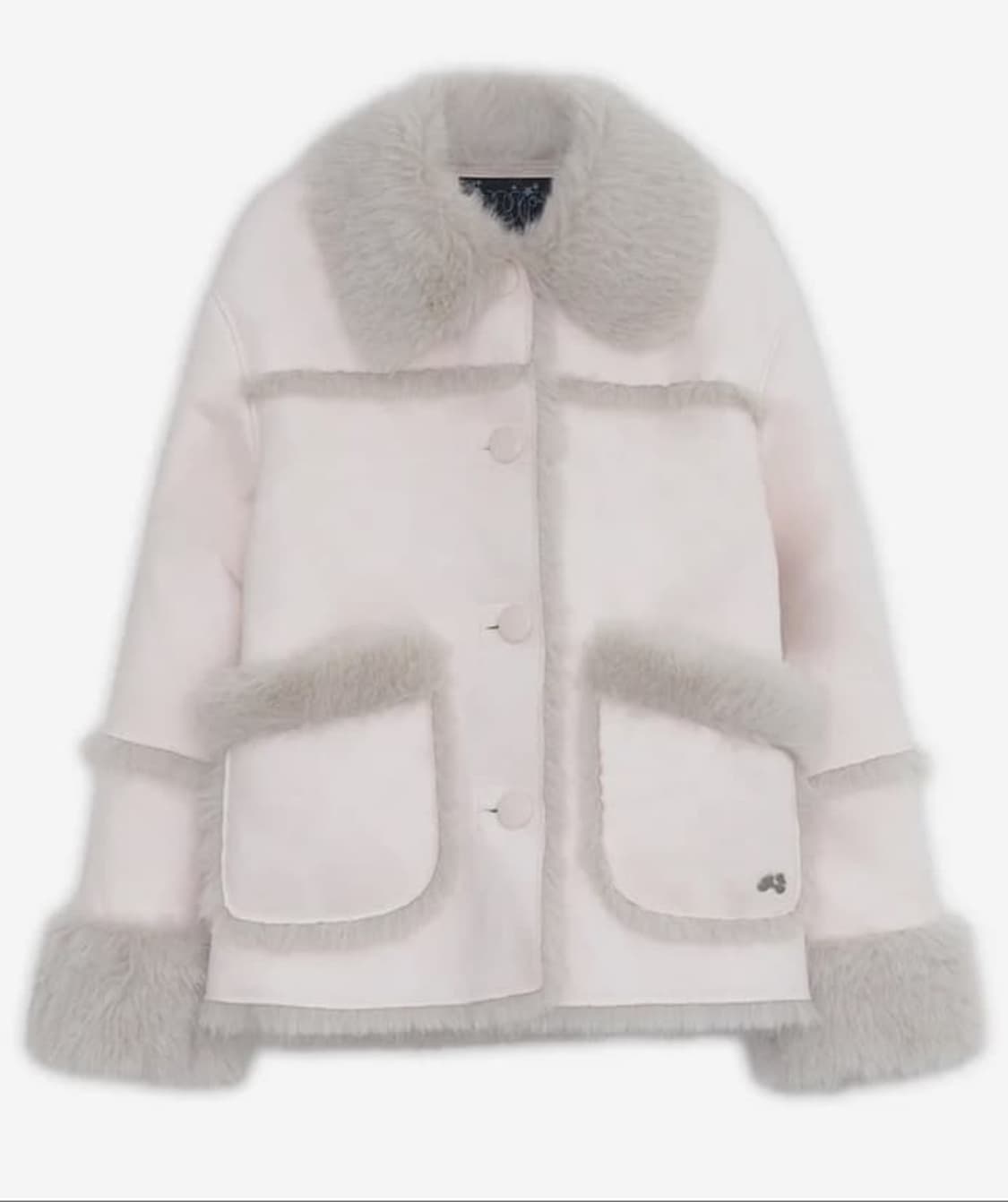 허그유어스킨 시어링 무스탕 자켓 핑크 상품이미지1