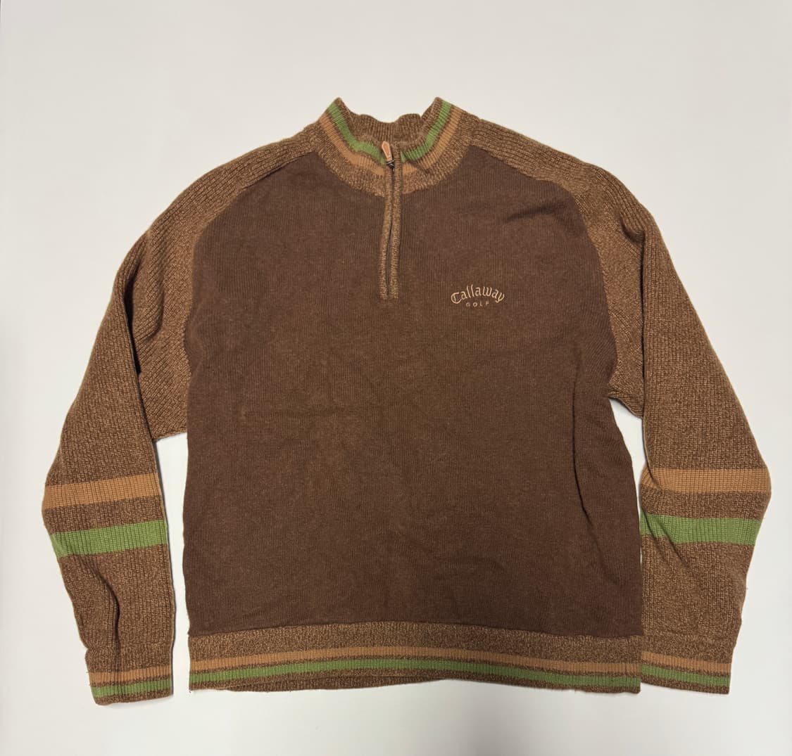 일본 캘러웨이 골프 방풍 반집업 니트 L 일본빈티지 상품이미지1