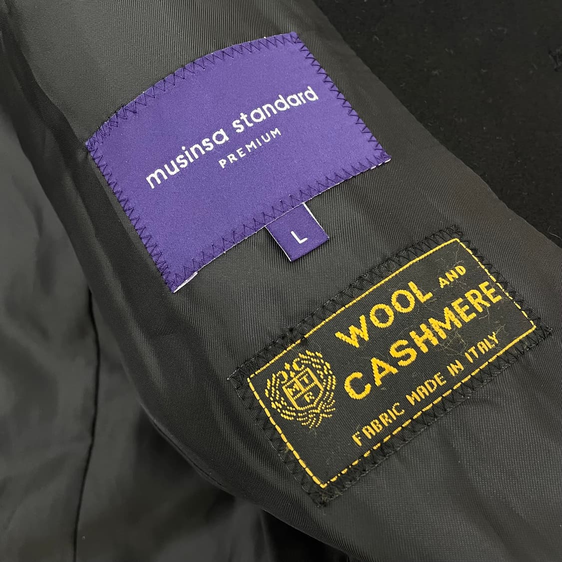 무신사스탠다드 프리미엄 대디 숄더 싱글 롱코트 상품이미지3