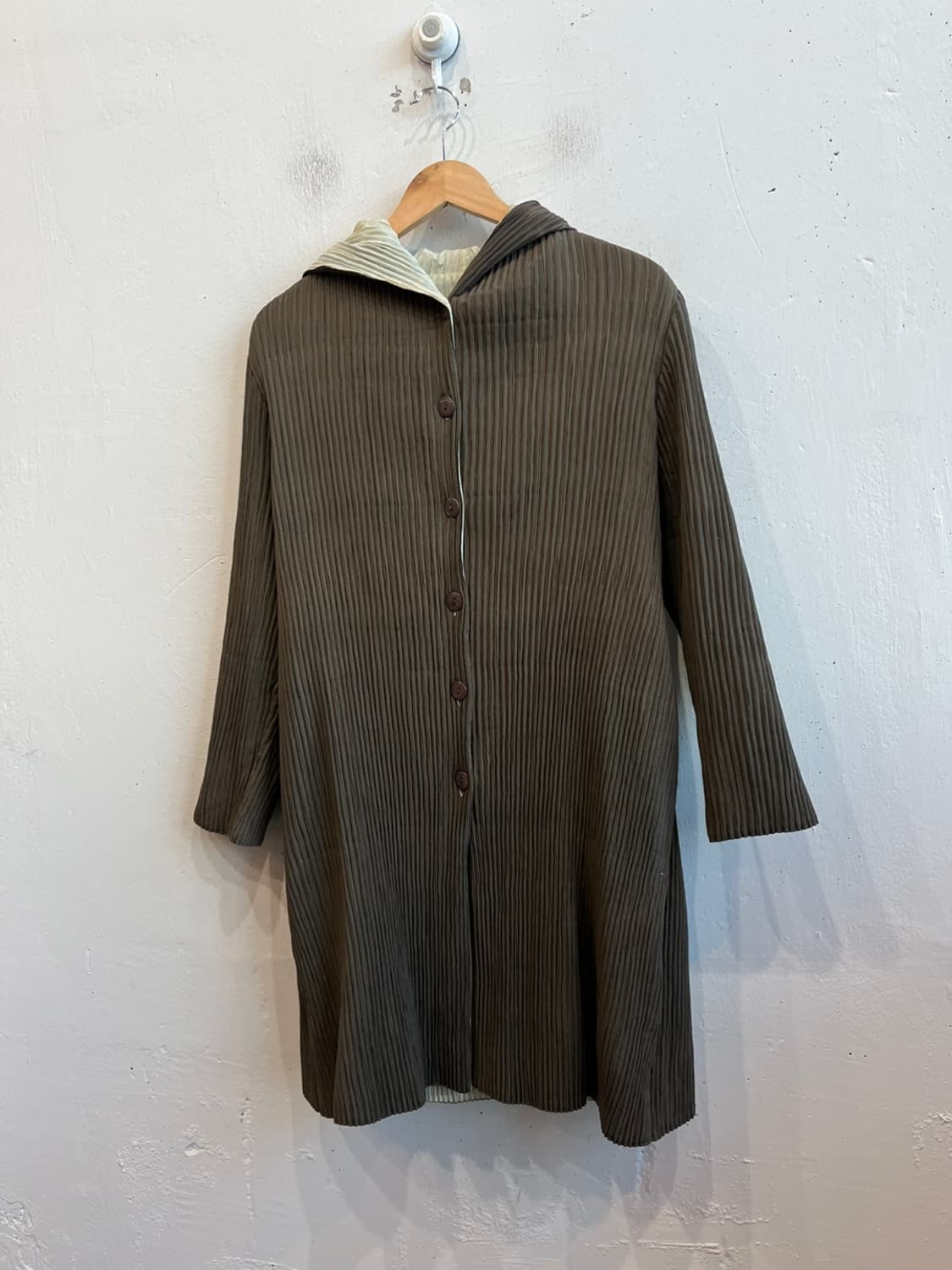 JPN 플리츠 후디 롱 자켓 상품이미지1