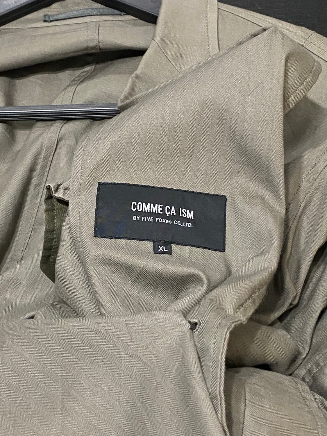 Comme ca ism 숄더다트 디테일 카키 블레이저 상품이미지8