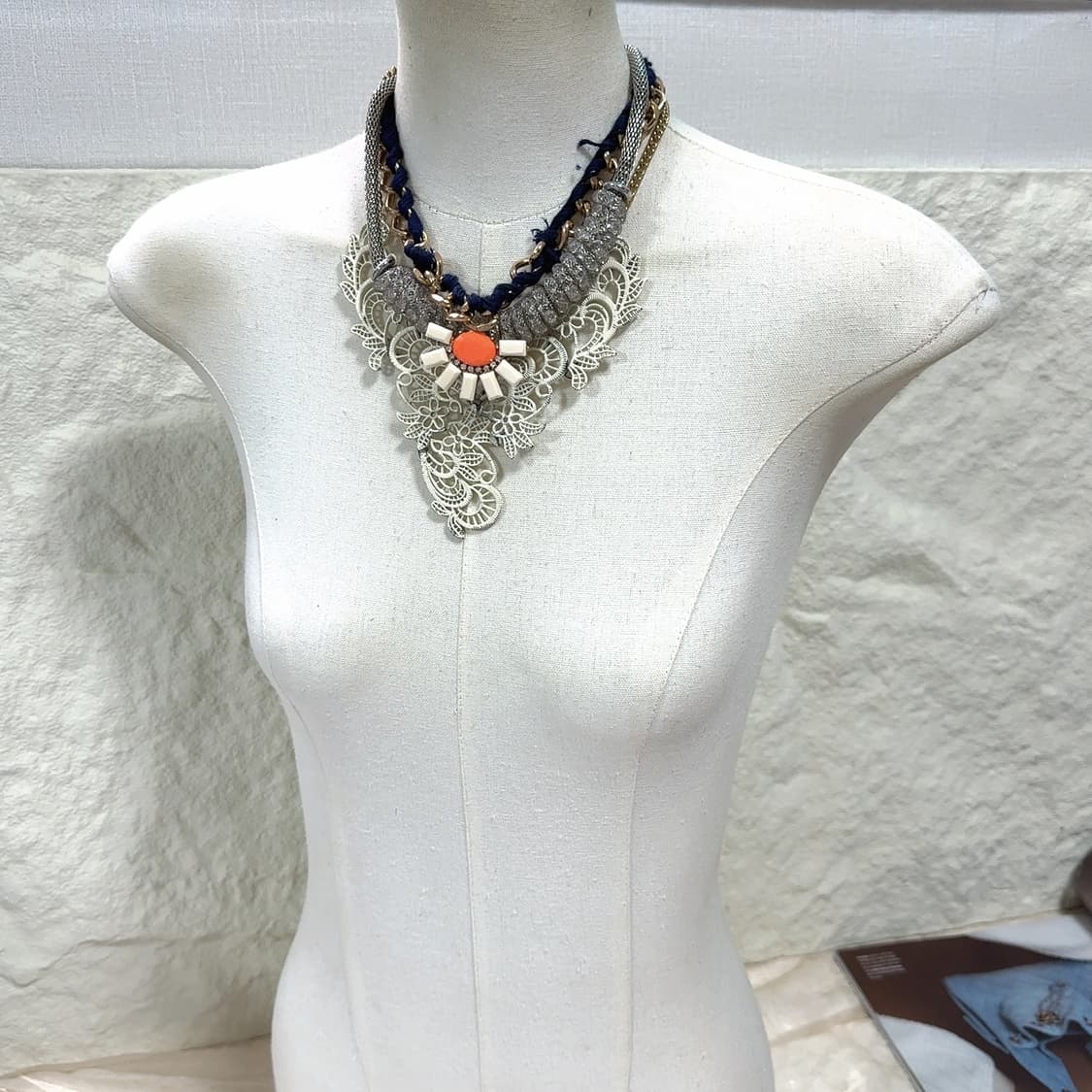 빈티지 오리엔탈 리본 레이스 목걸이세트 상품이미지1