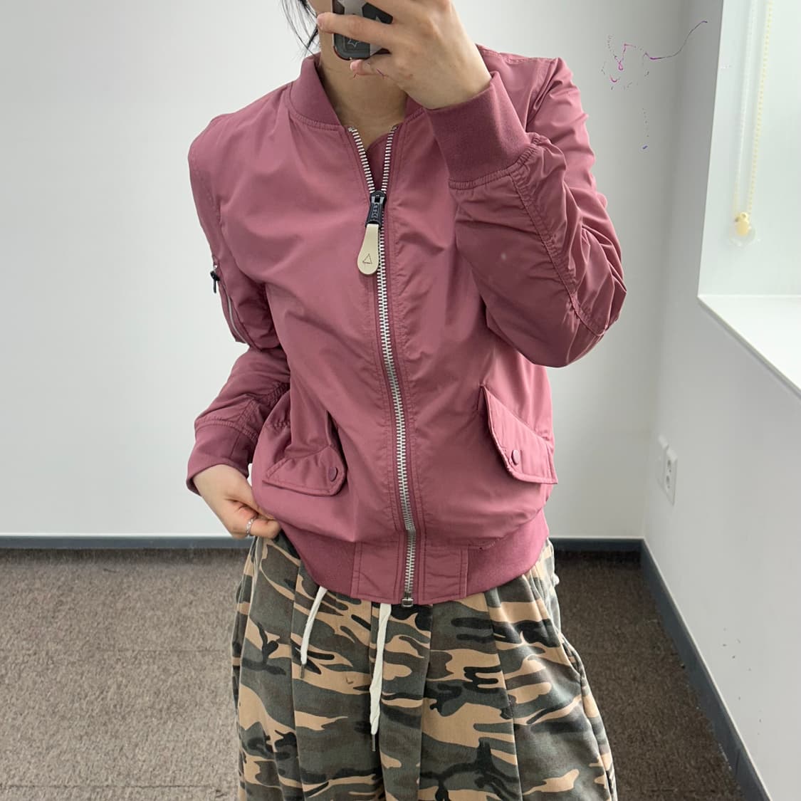 Alpha industries 알파인더스트리 인디핑크 항공점퍼 상품이미지1