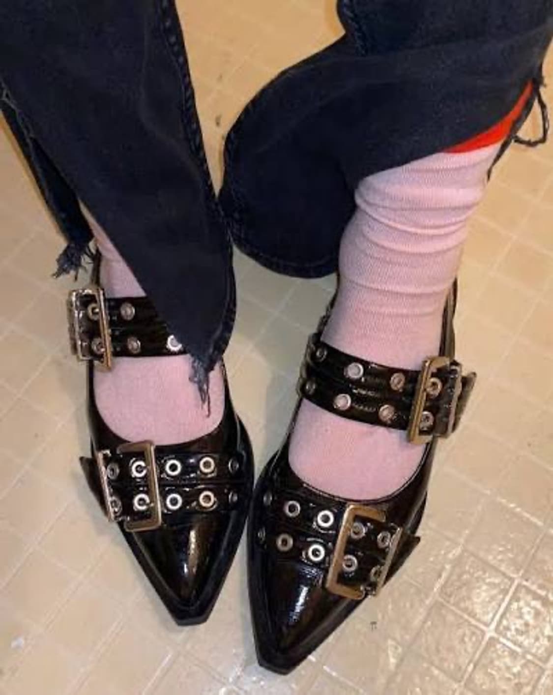 ganni 가니 와이드 버클 슬링백 37size 상품이미지4