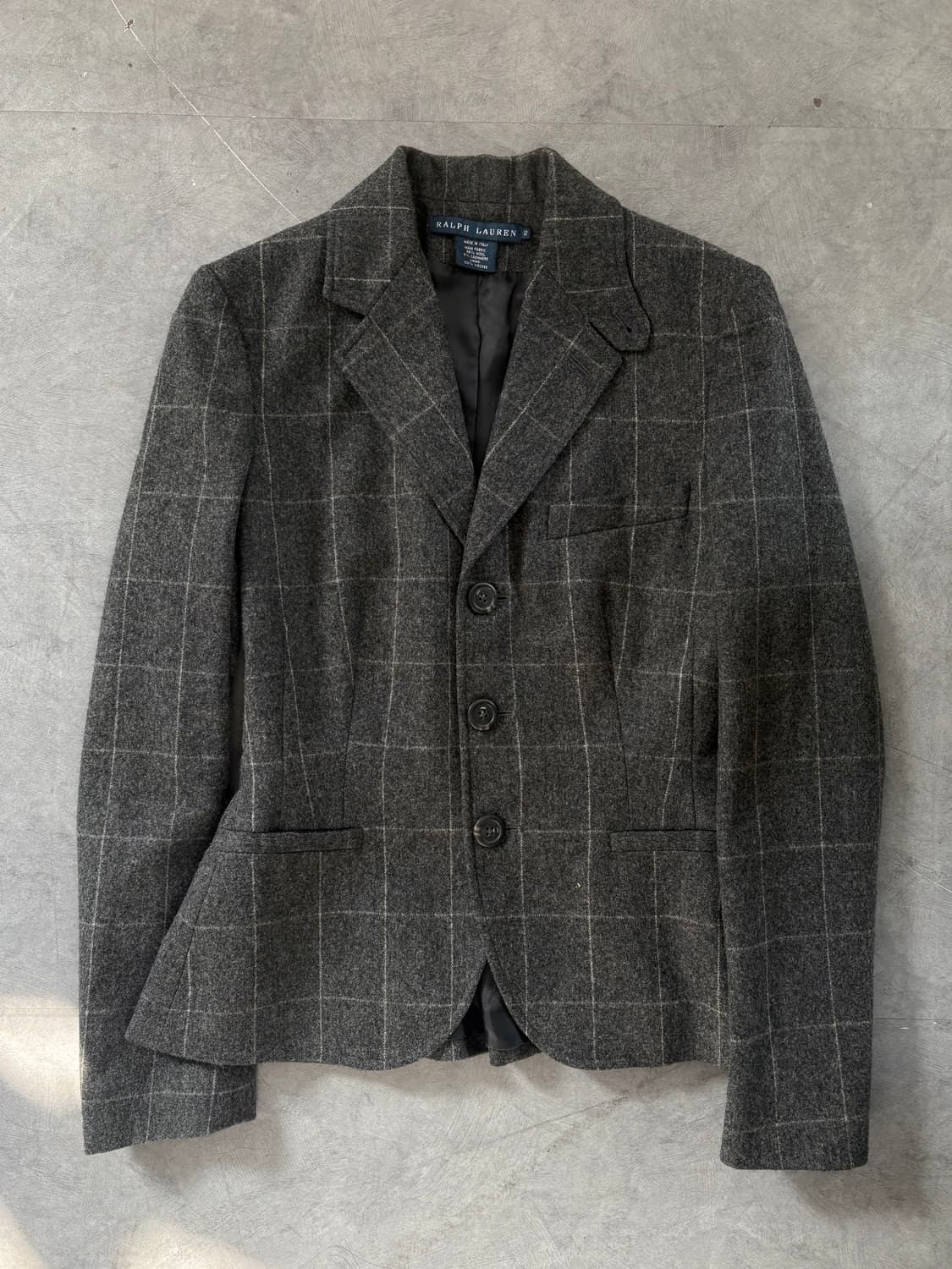 Ralph Lauren 랄프로렌 차콜 체크 울 블레이저 상품이미지5