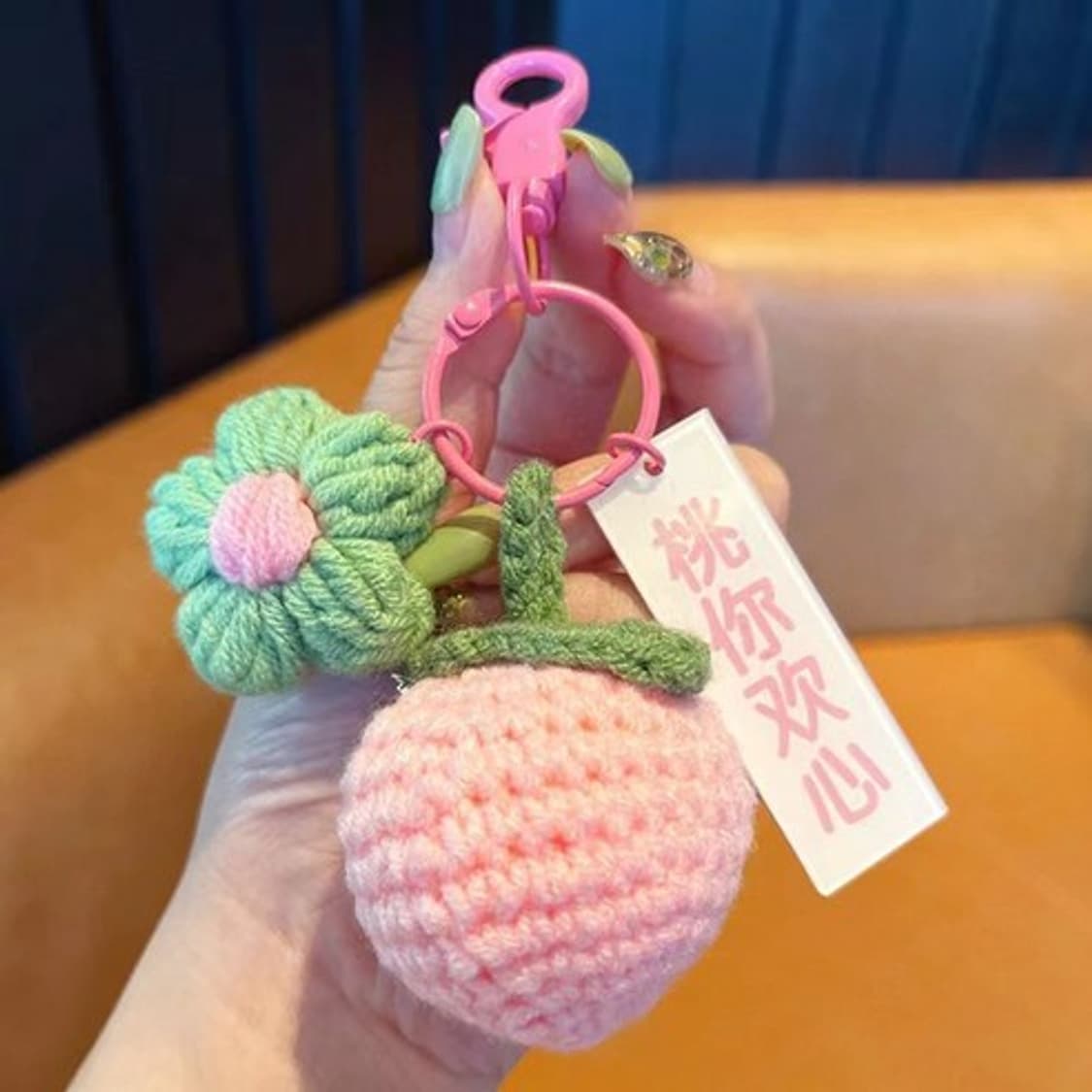 포도 복숭아 인형 키링 가방고리 열쇠고리 핸드메이드 손뜨개 코바늘 상품이미지4