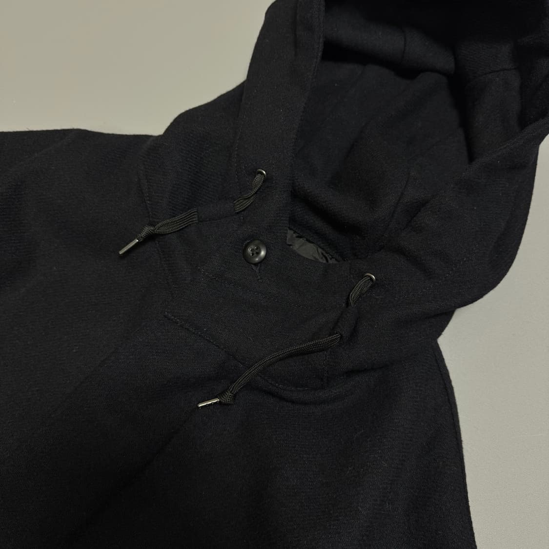 빔즈(BEAMS HEART) 다크네이비컬러 폴리에스터 혼방 후드 코트 상품이미지4