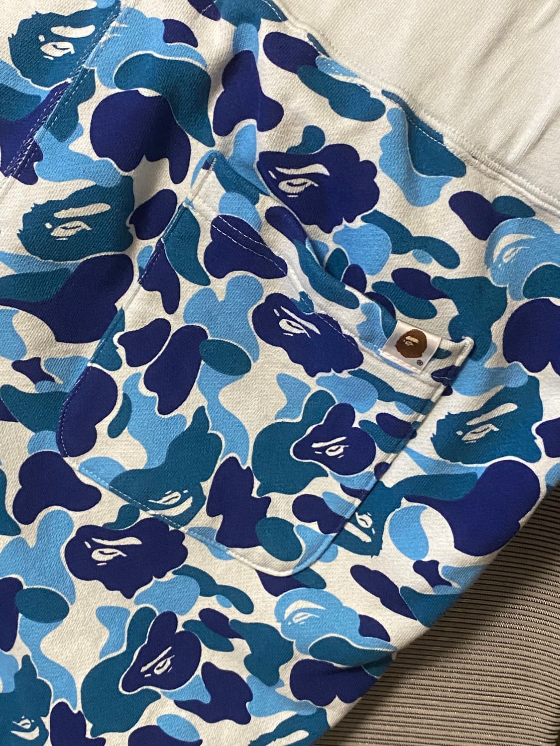 베이프 BAPE ABC 카모 블루 스웻팬츠 Abathing Ape 2XL 상품이미지2