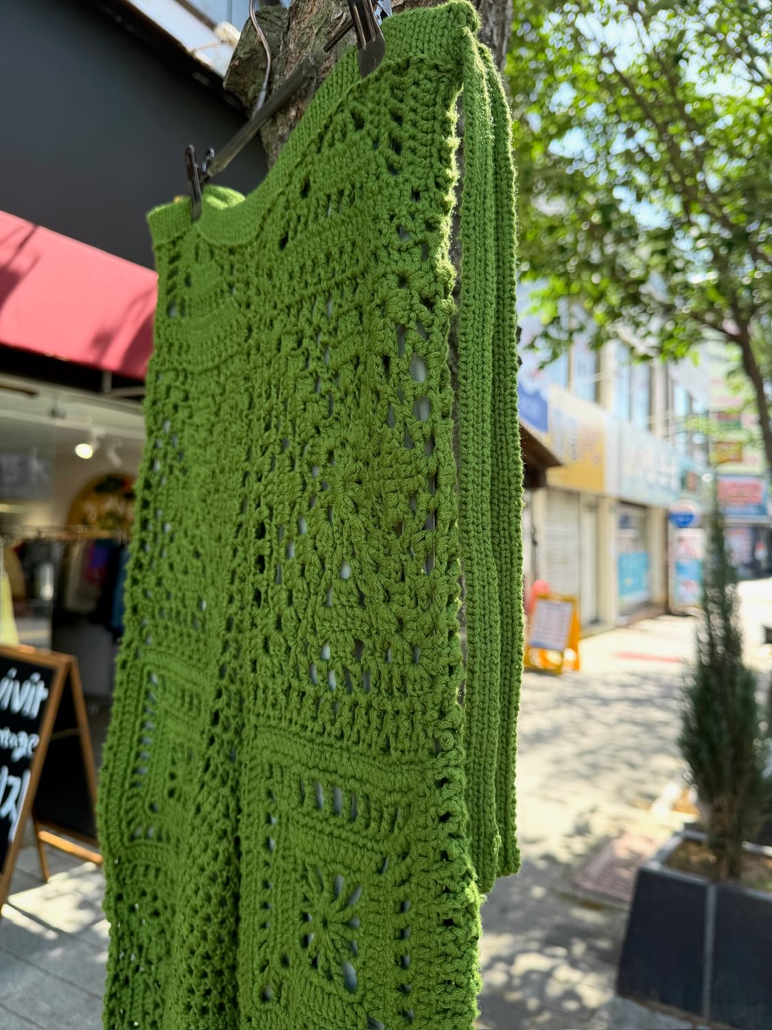 Moussy Green Knit Crochet Pants 상품이미지4