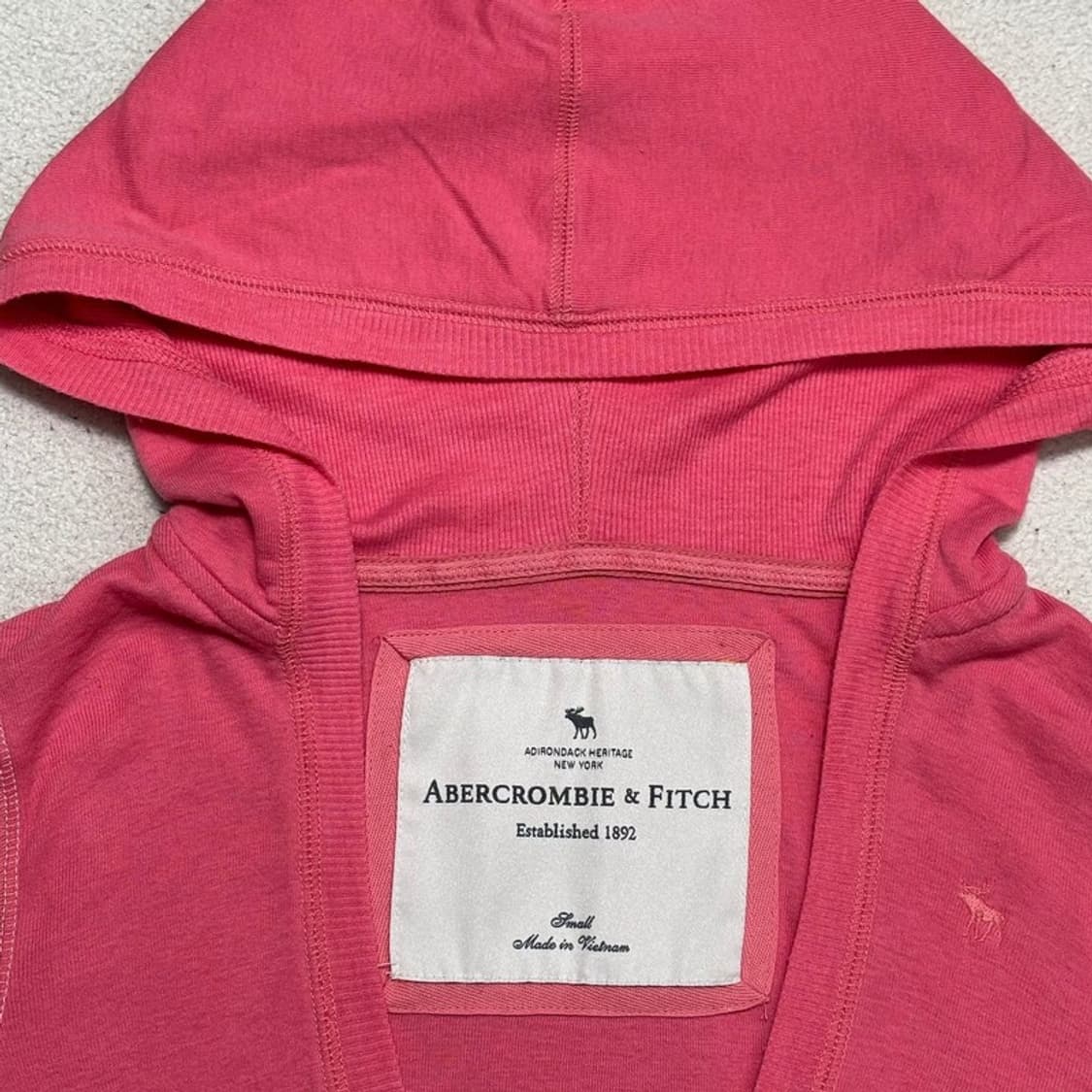 ABERCROMBIE y2k 브이넥 후드 반팔 니트 S 상품이미지4