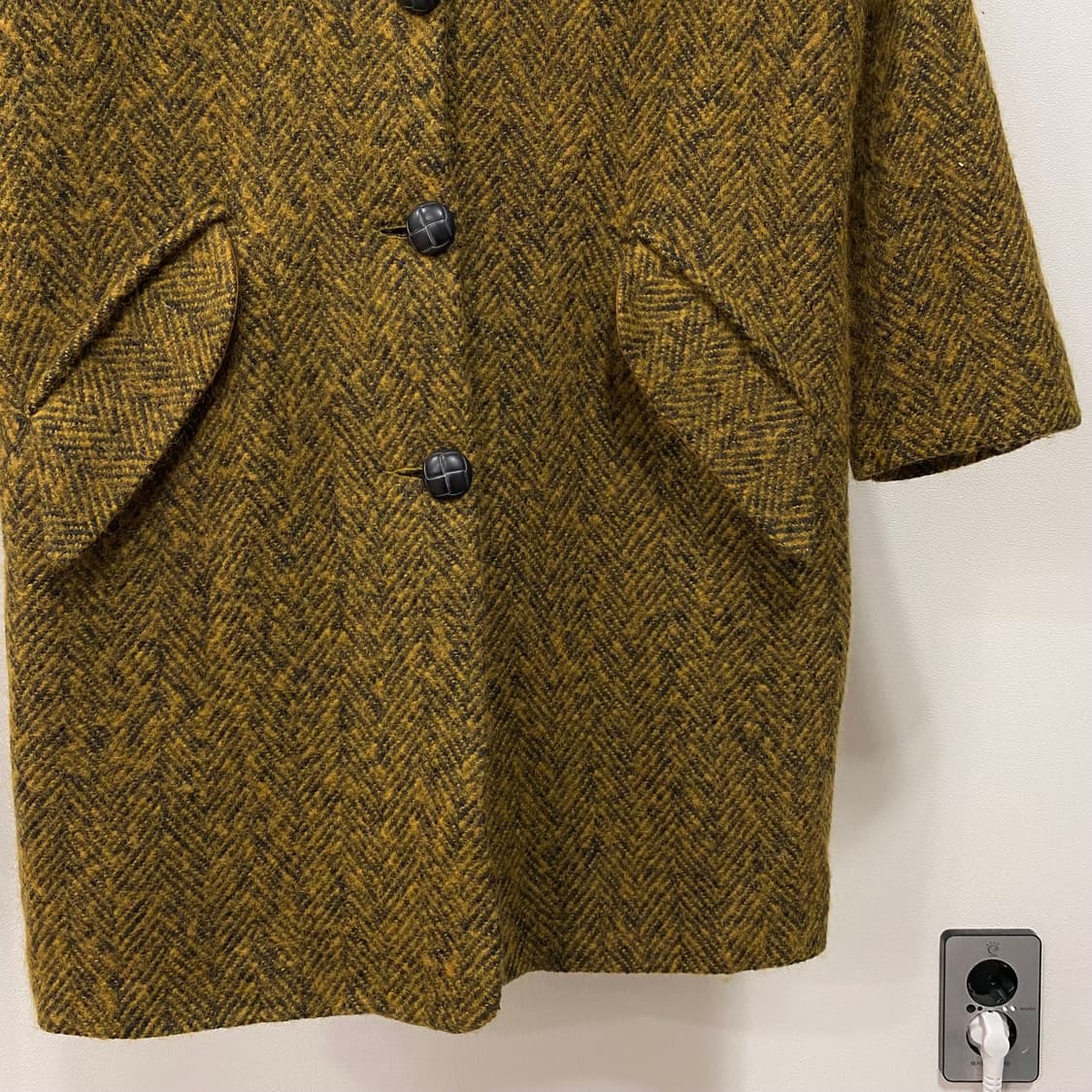 조르지오 아르마니 ITALY 헤링본 울 코트 상품이미지4