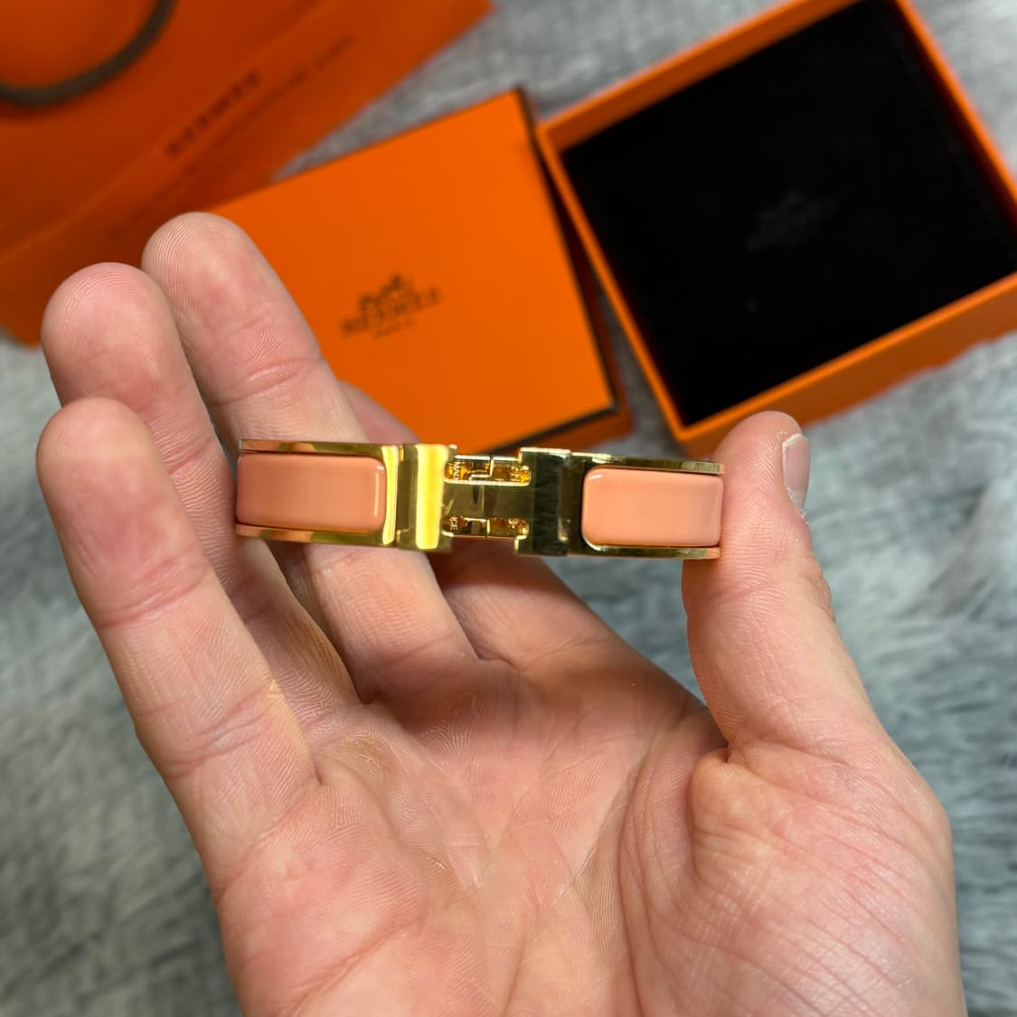 에르메스 클릭아슈 PM 핑크골드 풀구성품 상품이미지2