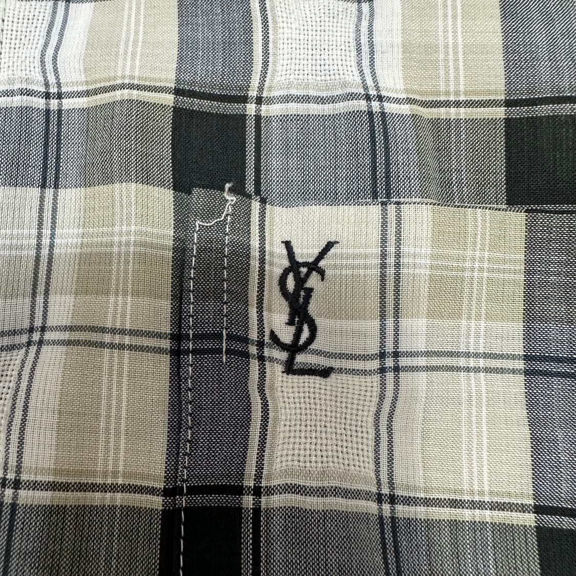 YSL 입생로랑 체크 반팔셔츠 상품이미지4