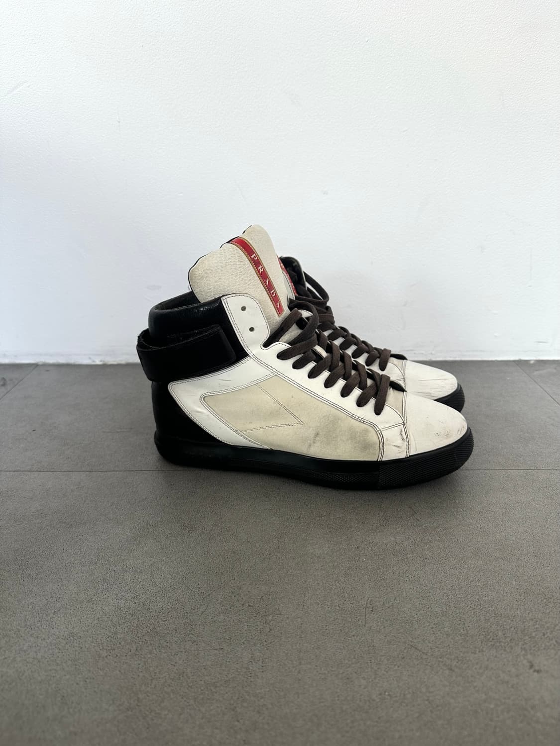 프라다 스포츠 아이보리 히든웨지 하이탑 상품이미지3