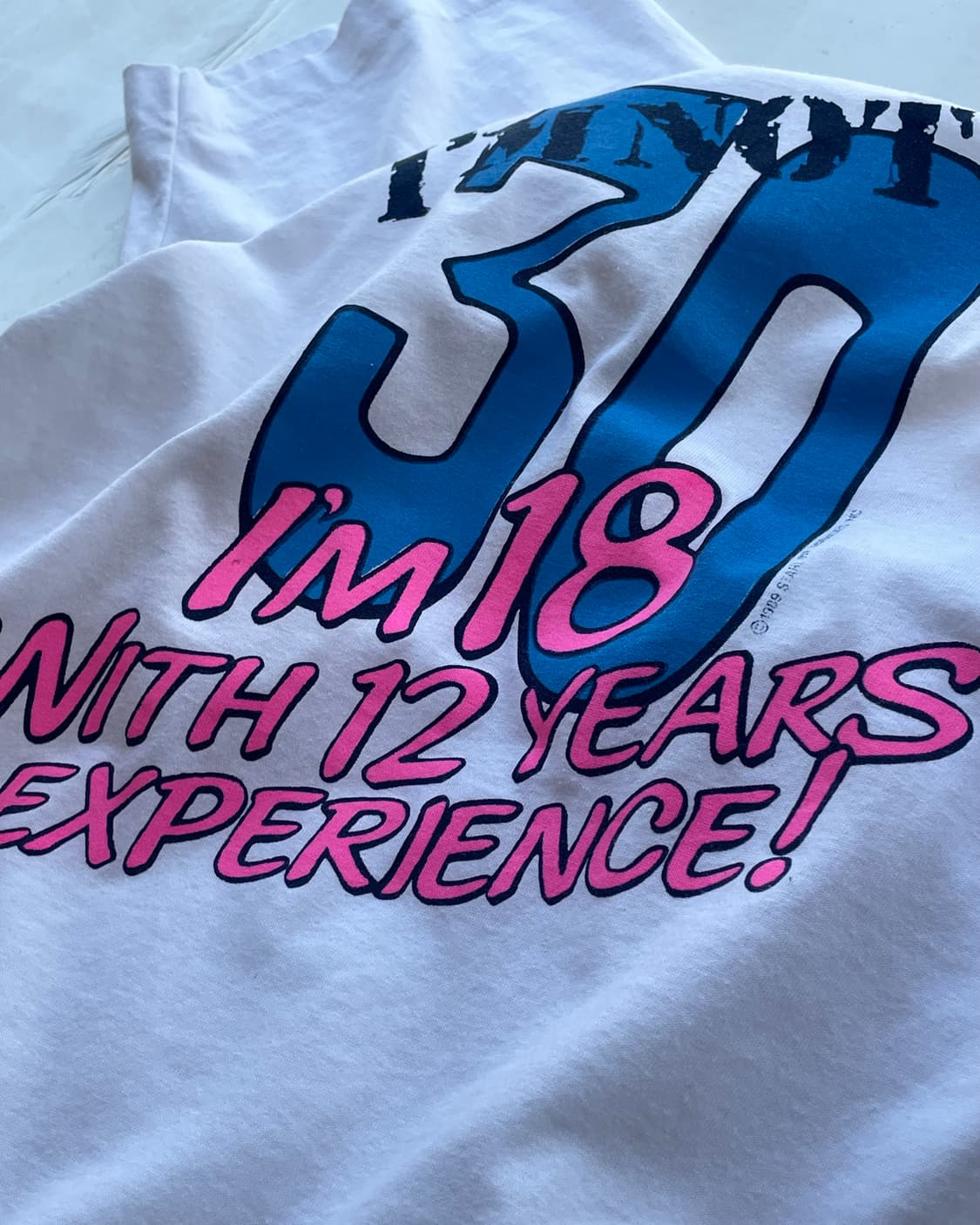 80‘s USA “I’m not 30” T-shirt L 상품이미지8