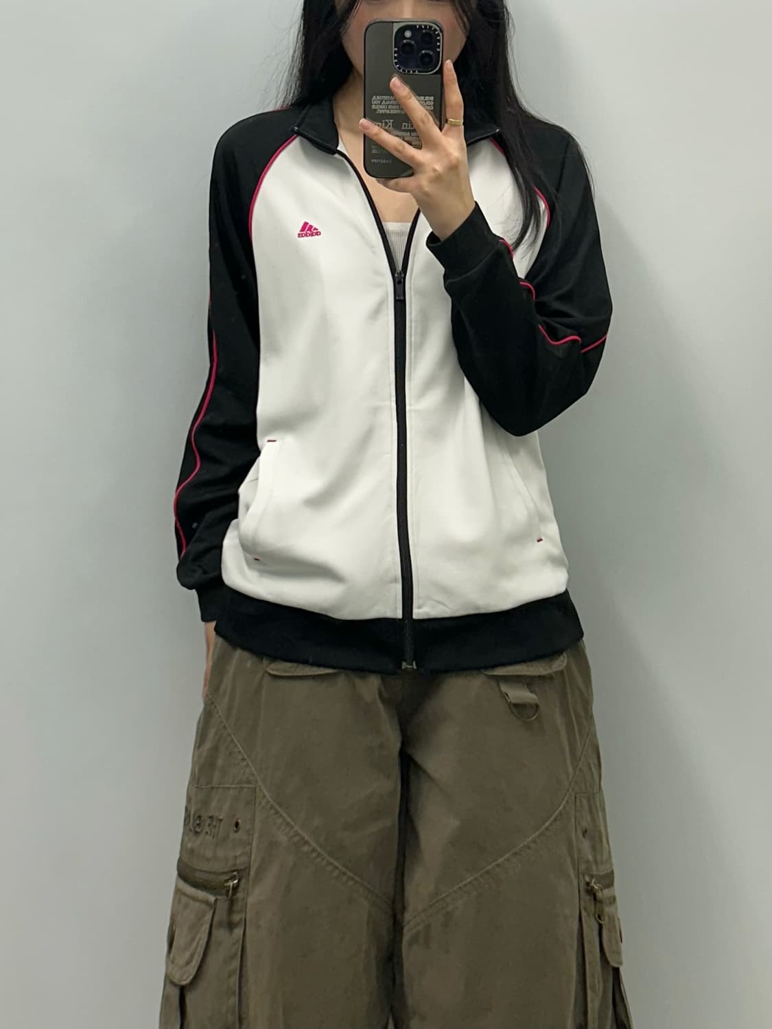 아디다스 나그랑 화이트 배색 트랙 져지  상품이미지1