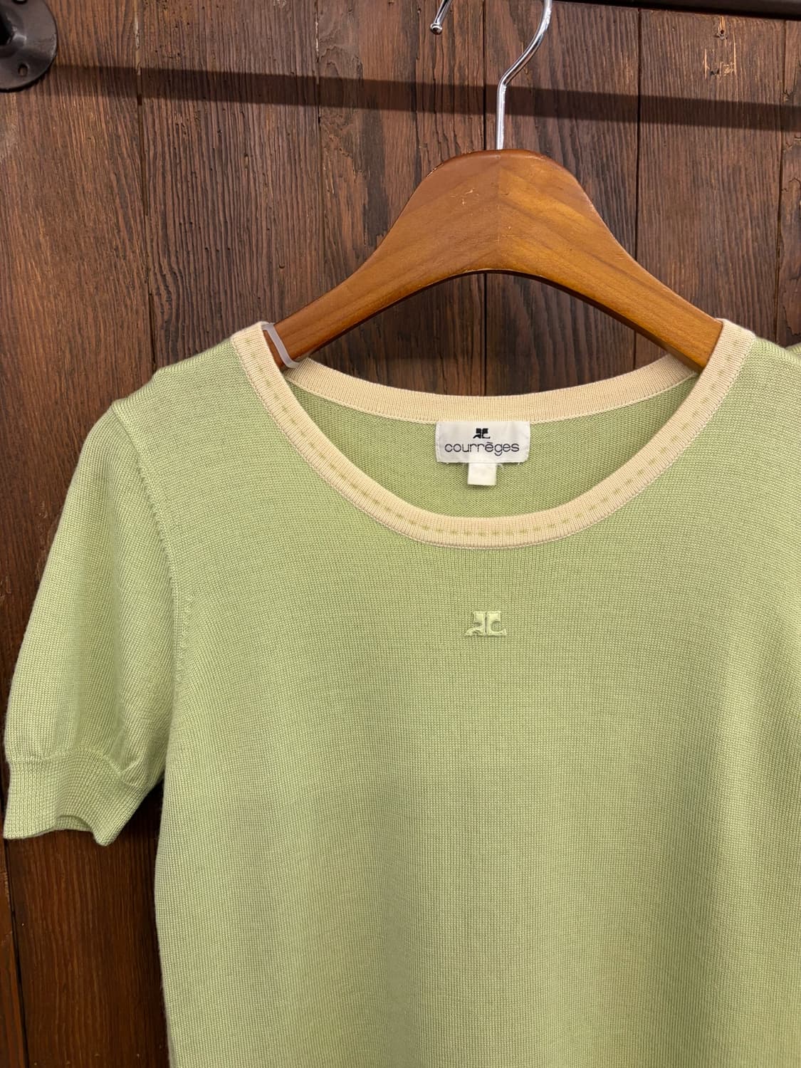 꾸레쥬 정품 그린 니트 가디건 앙상블 상품이미지5