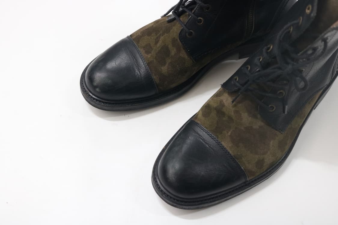 알프레도 바니스터 Unline 카모플라쥬 레더 콤비 레이스업 부츠 42 상품이미지5