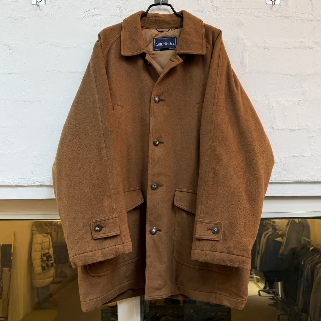 G.H.Collection 브라운 울 싱글 코트 LL 상품이미지1