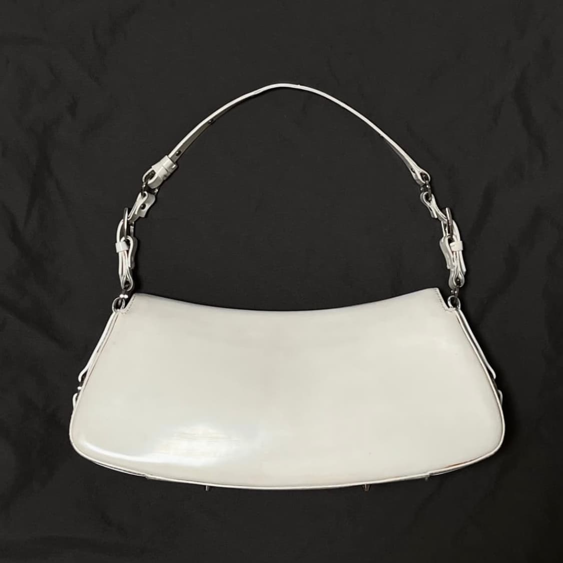 디올 하드코어 본디지 화이트 숄더백. 피어싱 펑크 빈티지 y2k 상품이미지2