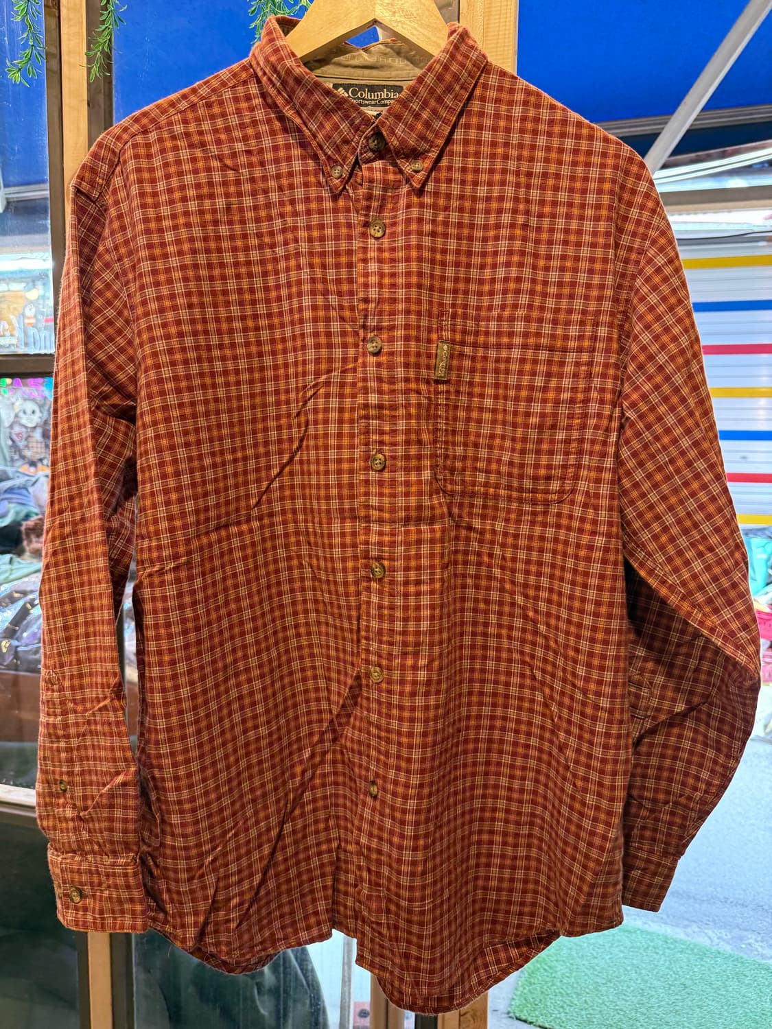 콜롬비아 레드 체크셔츠 상품이미지1