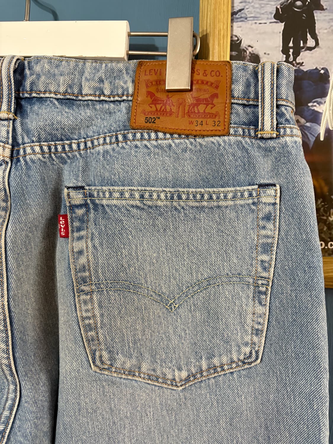 00‘s vtg Levis 502 Custom denim pant. 상품이미지8
