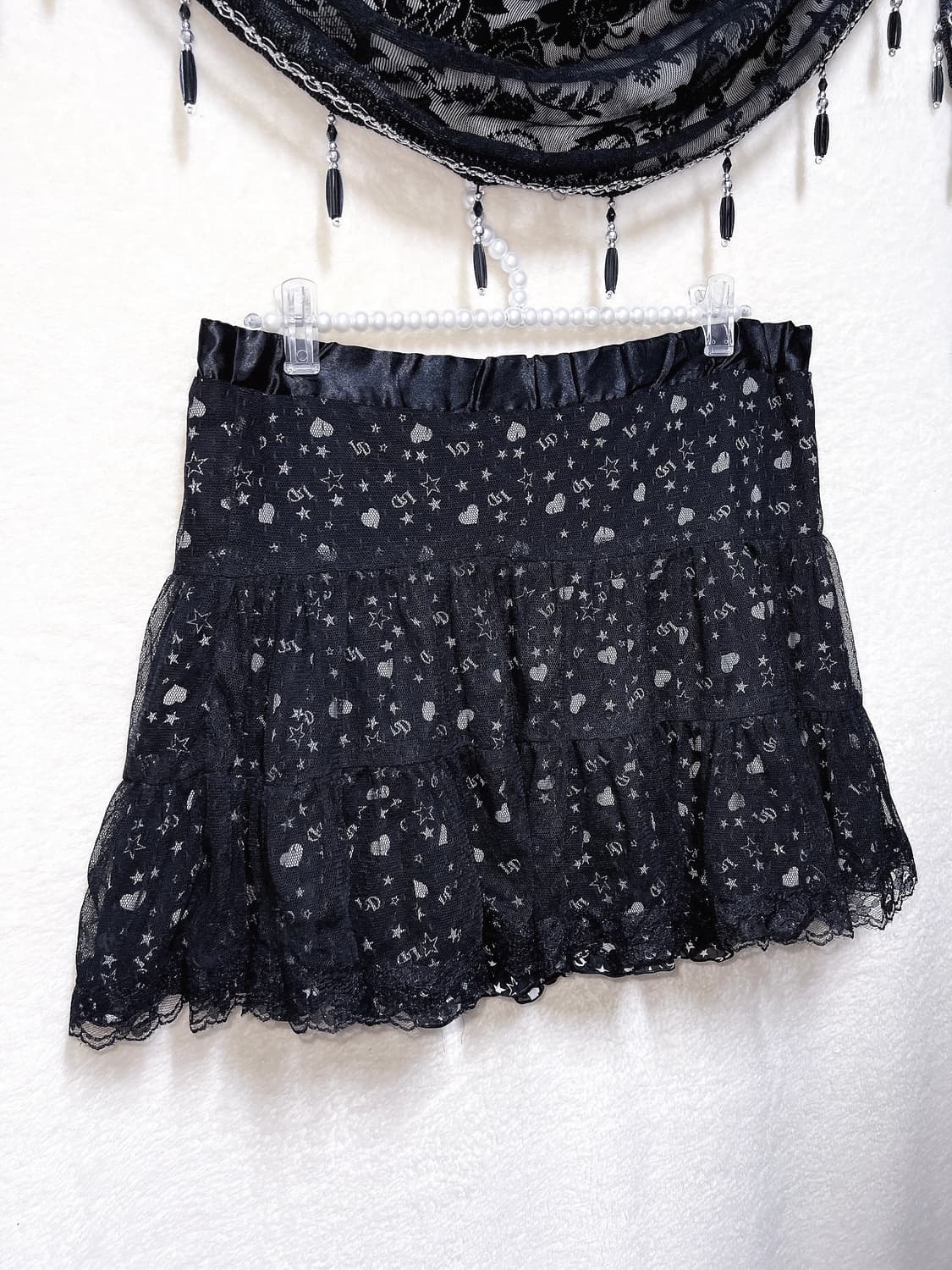 리즈리사돌 고스펑크 키치 갸루 패턴 레이스 튜튜스커트 캉캉치마 핀터 상품이미지1