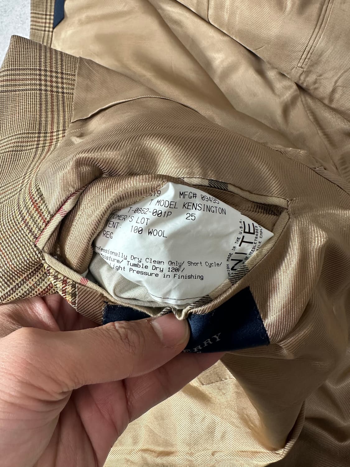 (미사용)90s 버버리 런던 빈티지 체크 블레이저 체크 자켓  상품이미지9