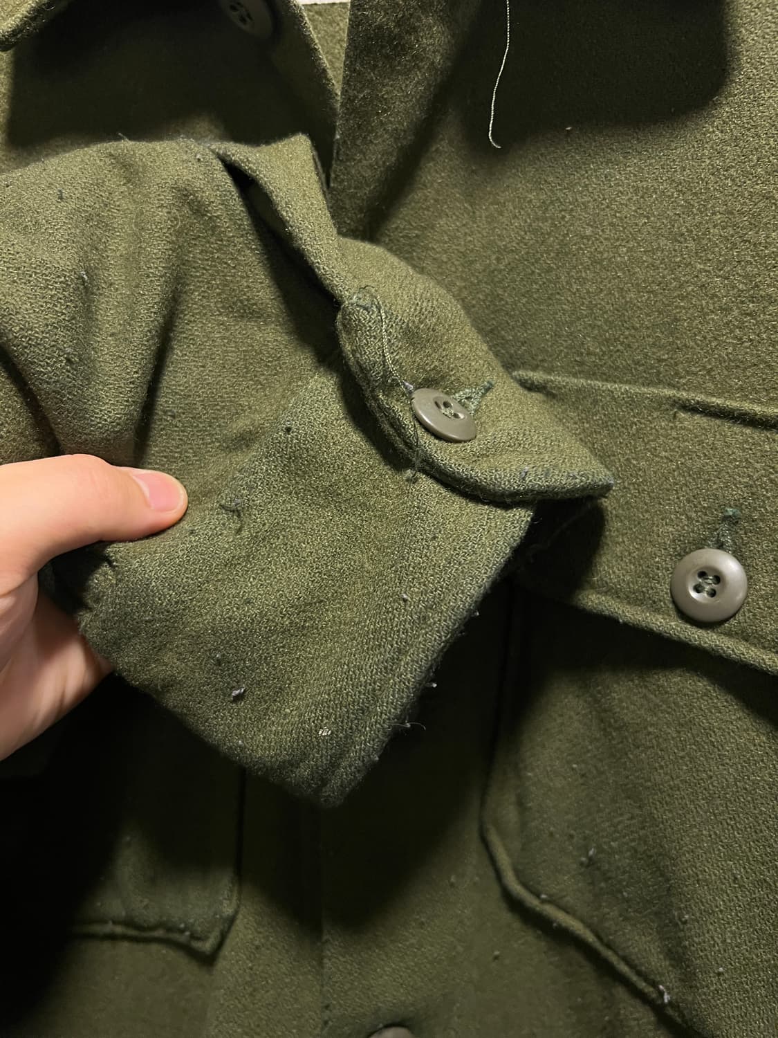 [M]80's 오리지널 U.S ARMY OG-108 밀리터리 울 셔츠 상품이미지5