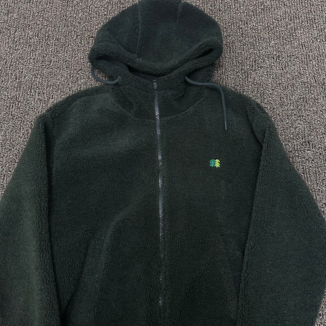 코오롱스포츠 뽀글이 털 후리스 자켓 그린 100(L) 상품이미지2