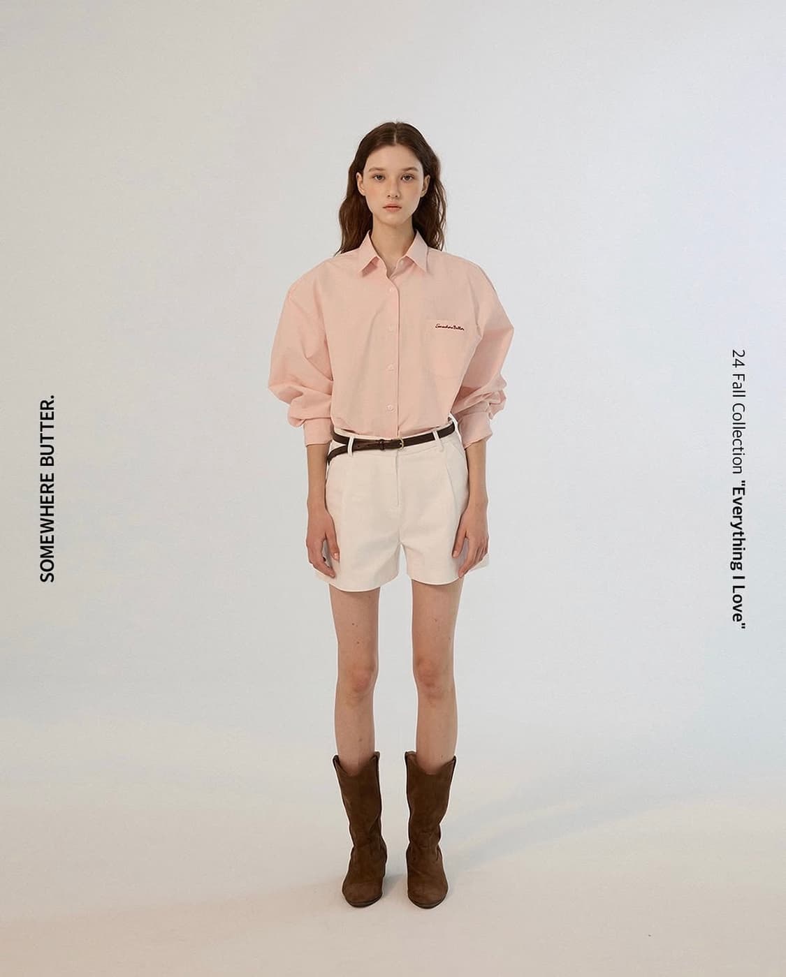 썸웨어버터 베이비 핑크 셔츠 상품이미지2