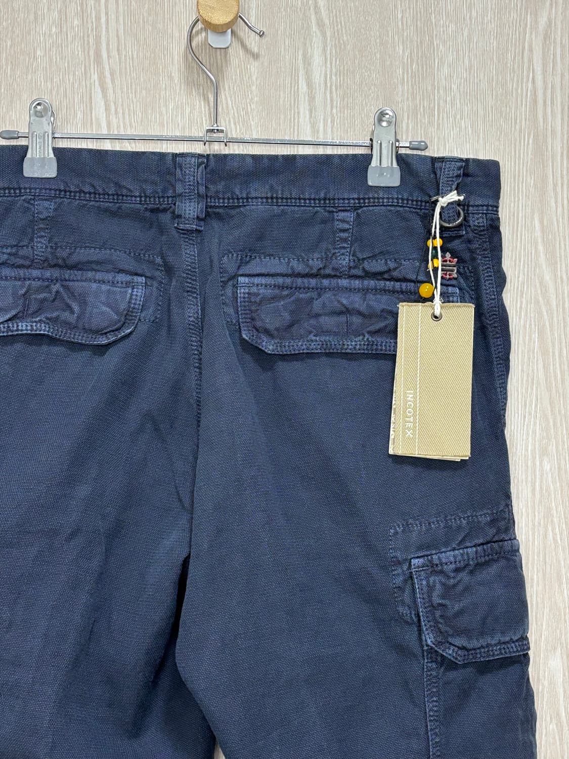 새상품)인코텍스 슬림핏 린넨 코튼 카고팬츠31"/네이비 상품이미지1