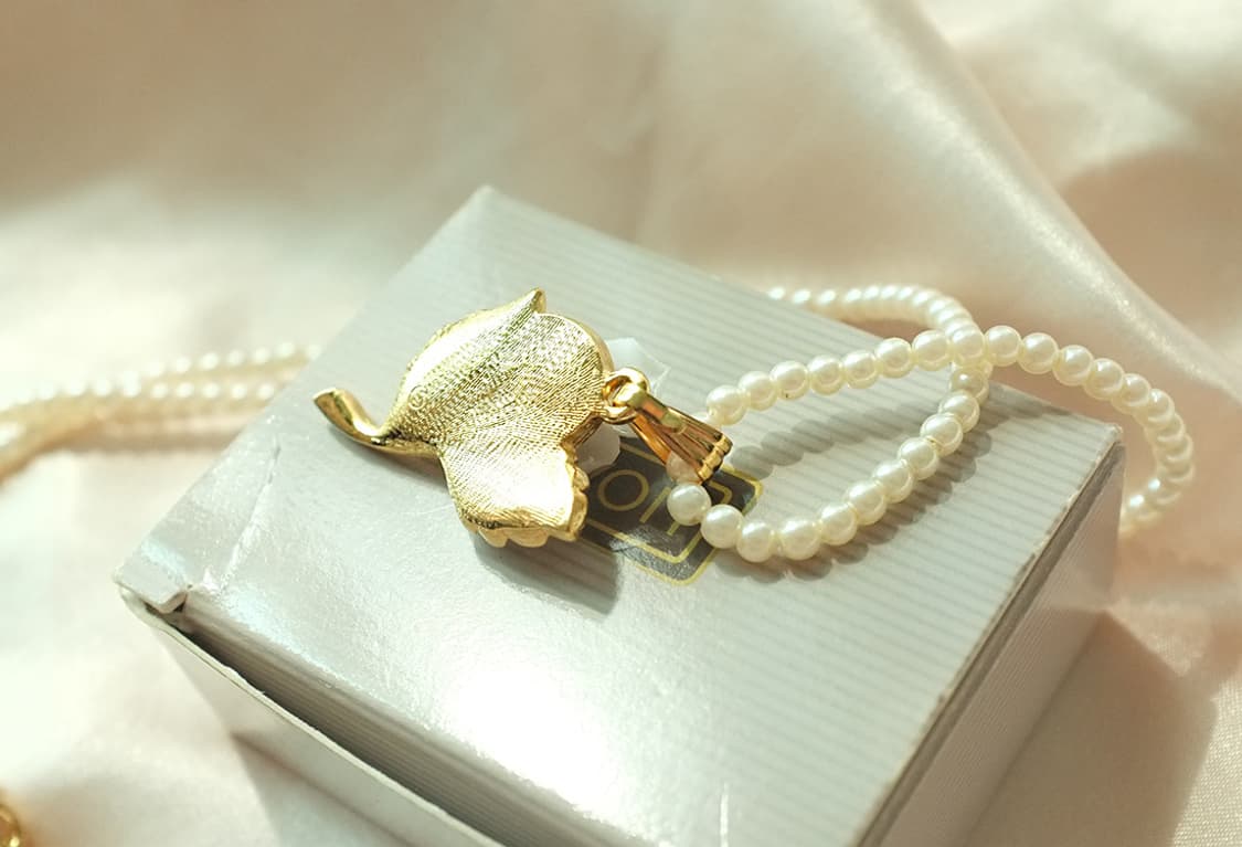 Avon 90년대 모조 시드진주 빈티지 진주목걸이 상품이미지5