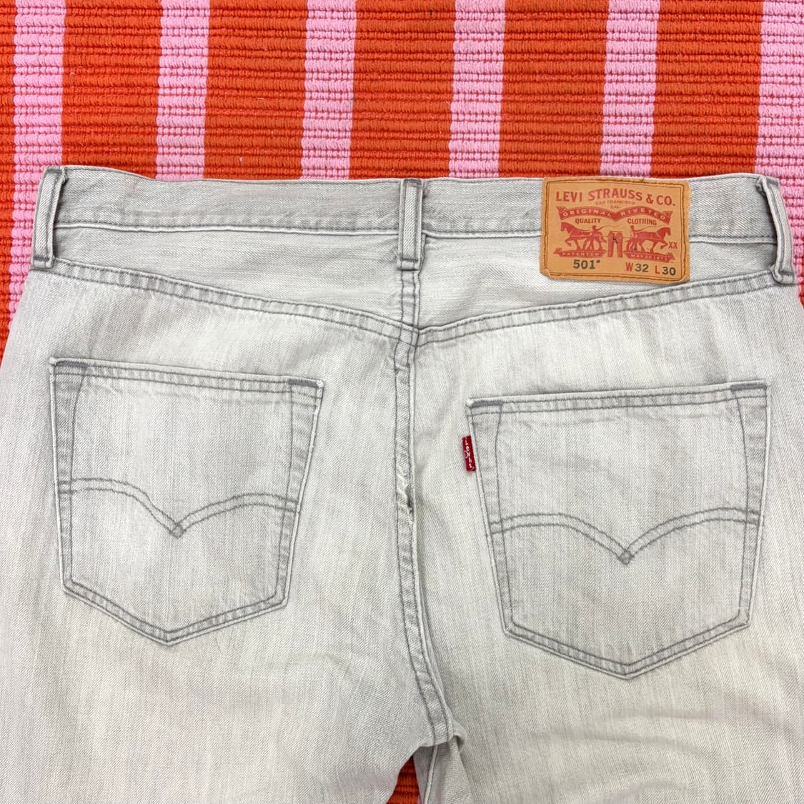 리바이스 501 스톤워싱 그레이 데님 (32) 상품이미지6