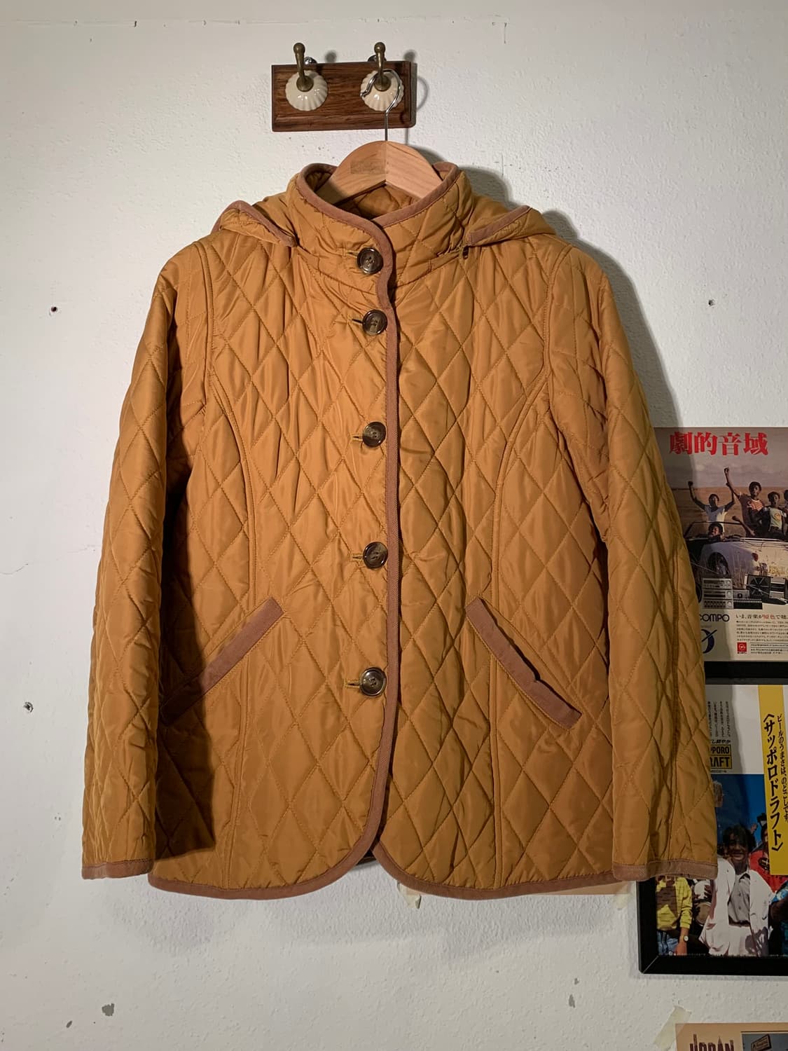 빔즈하트 옐로우 마드라스체크 퀼팅베스트 상품이미지1